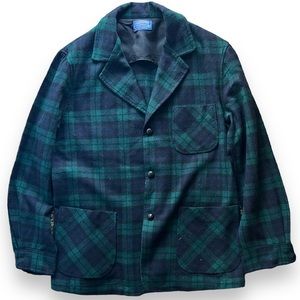 Vintage 90s Pendleton Wool Flannel Blazer Jacket